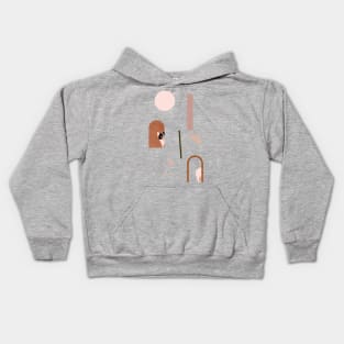 Hide and Seek Frenchie Abstract Kids Hoodie